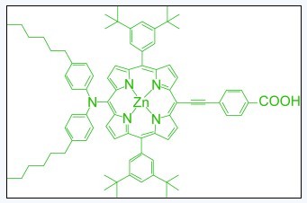 Highly Efficient Mesoscopic Dye-Sensitized Solar Cells Based on Donor–Acceptor-Substituted Porphyrins